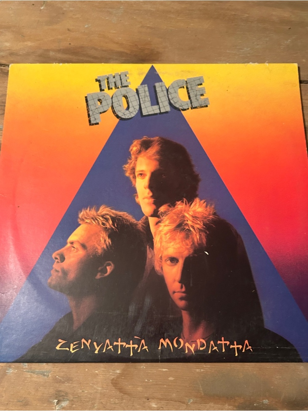 The Police Album Cover - Orange & Blue